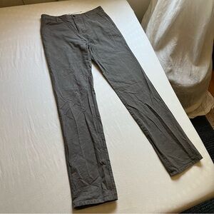 APOLIS grey slim straight leg cropped pants
